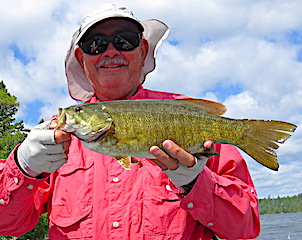 Donn With Another BIG Smallmouth Bass Fishing at Fireside Lodge in Canada